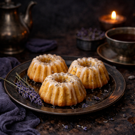 Moonlight Almond Cakes (Lavender Almond Mini Bundts)
